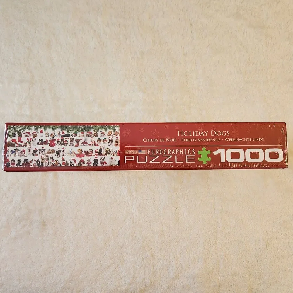 New Sealed 1,000 Piece Eurographics Holiday Dogs Jigsaw Puzzle